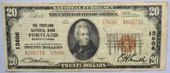 $20 Portland National Bank 1929 Series National Note