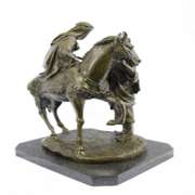 A Man Helping his wife Bronze Statue