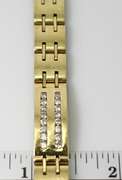 Contemporary Heavy 14K Man's Bracelet with Diamonds
