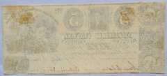 $ 5 Morris Canal Bank Co New Jersey Unc 1841 Note