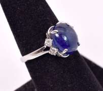 Beautiful 7.15CTS & 0.21CTW Diamond Ring in Sterling Silver