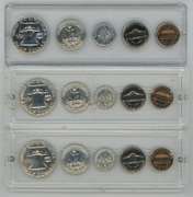 3 Gem 1959 Proof Sets in custom plastic holders