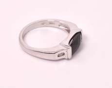 Elegant Gemstone Ring in 14KT White Gold