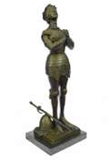 Saint Joan of Arc Bronze Marble Sculpture