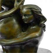 Bust of Naked Girls Bronze Sculpture