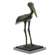 Stork Exotic Bird Bronze Sculpture