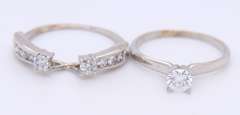 Incredibel White Gold 0.95ctw Diamond Wedding Set