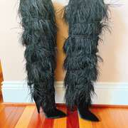 Brand New Saint Laurent Ostrich Boots! Retail $10,000!