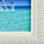 Dan Mackin, "Leaping Line Dancers" Framed Original Oil Painting on Canvas Hand Signed with Letter of Authenticity.