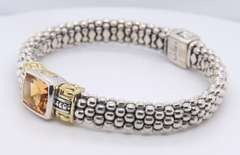 925/18kt Lagos Caviar Citrine Bangle Bracelet