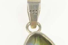 Sterling Silver Butterfly Wing Glass Capsule Statement Pendant