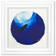 Wyland, "Dolphing Surfacing" Framed, Hand Signed Original Painting with Letter of Authenticity.