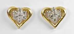 Sweet Diamond Heart Earrings