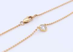 Classic 18kt YG Diamond Pendant Necklace