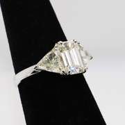 Remarkable +4ctw. Three-Diamond Ring
