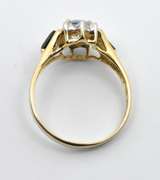 Blue Topaz and Sapphire Ring