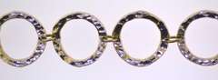 Mexican Sterling Silver large Circle Link Bracelet