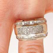 14kt White Gold & Diamond Band Ring