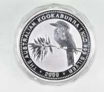 2000 Australia 30 Dollars - Kookaburra - 1 Kilo .999 Fine Silver