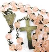 Vintage Pink Crystal Rosary