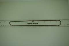 Italian Vintage Sterling Silver Flat Rope Chain Necklace