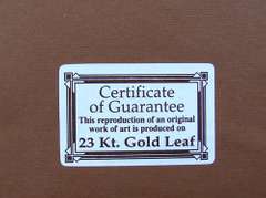 VERY COLLECTIBLE FINE CERTIFIED 23K GOLD LEAF SCENERY