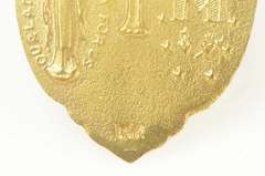 14K Yellow Gold Christian Faith Cross Virgin Mary Talisman Pendant