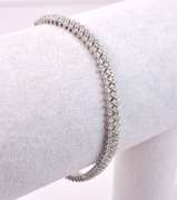 Luxurious Diamond Flooded Bracelet in White Gold