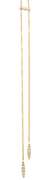 New Yellow Gold Gabriel & Co Pave Diamond Spike Lariat Necklace