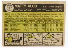 1961 Matty Alou Topps Rookie Baseball Card