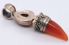 Vintaeg Sterling Silver Amber Pendant
