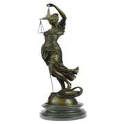 25 inches Tall Blind Justice Hot Cast Handcrafted Sculpture Figurine