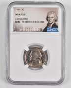 MS67 5FS 1946 Jefferson Nickel - Graded NGC