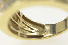 10K Yellow Gold 2.01 Ctw Diamond Encrusted Squared Statement Ring