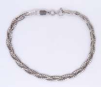 Vintage Sterling Silver Braided Bracelet