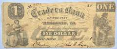 $1 Traders Bank Of Richmond Va April 8 1861 Note