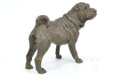 Shar Pei Dog Bronze Sculpture