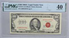 $100 1966a Kennedy US Note PMG XF 40