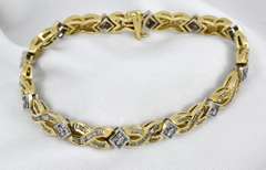 Stunning Fancy Link Diamond Bracelet