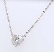 Significant White Gold 1.56ct Heart Diamond Pendant on Chain