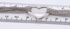 Sterling Silvre Heart Shaped Bracelet with Multi Strands