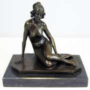 Victorian Lady Bronze Statue