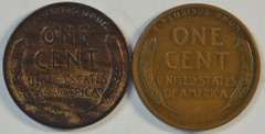 Original Uncirculated 1915-D & Choice XF 1924-S Lincoln Cent