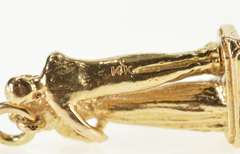 14K Yellow Gold 3D Articulated Wedding Dance Marriage Charm/Pendant