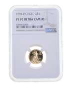 PF70 UCAM 1992-P $5 1/10 Oz. Gold American Eagle - Graded NGC
