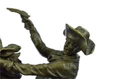Cowboy Charges Bronze Sculpture