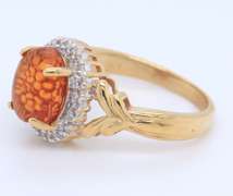 Fabulous Carvel Cab with Diamond Halo Ring