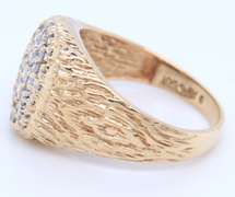 Gent's Yellow Gold Diamond Cluster Ring