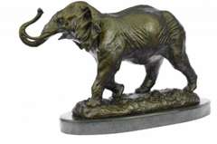 African Elephant Bronze Statue