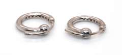 In-Style Platinum Huggie Diamond Earrings